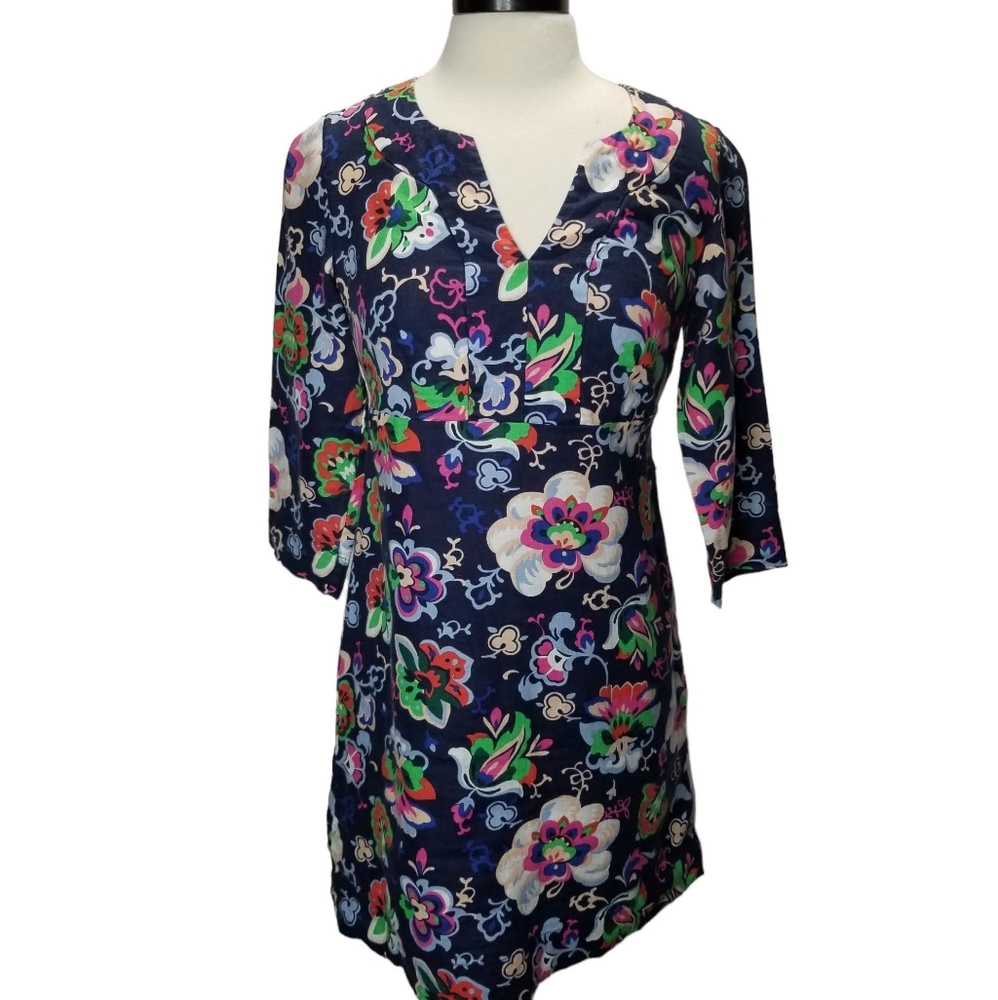 Boden Dress floral 3/4 sleeves mini dress Size 4